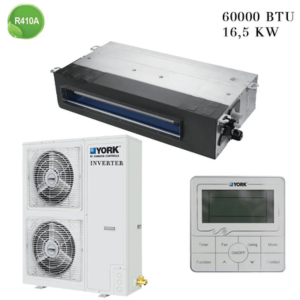 Climatiseur York Gainable 60000 Btu Inverter 16.5 kw
