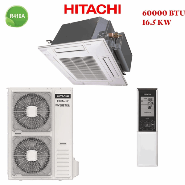 Climatiseur Cassette HITACHI 60000 Btu Inverter 16.5 Kw