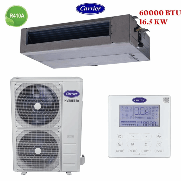 Climatiseur Gainable Carrier 60000 Btu R410 16.5 Kw