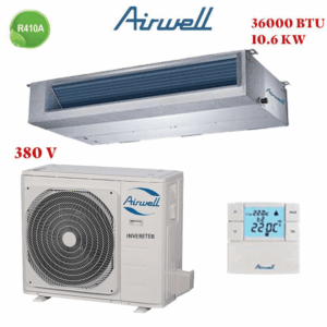 Climatiseur gainable Airwell 36000 btu inverter 10.5 kw 380v