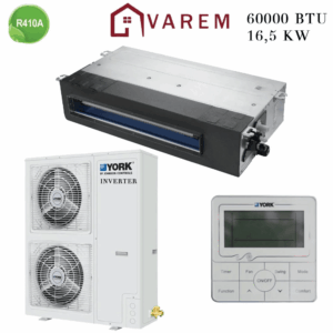 Climatiseur York Gainable 60000 Btu Inverter 16.5 kw