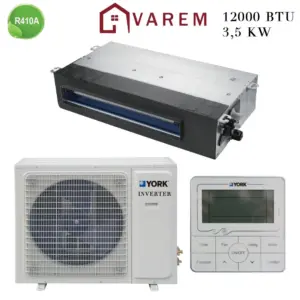 Climatiseur York Gainable 12000 BTU Inverter 3.5 kW