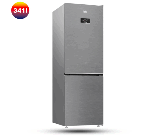 COMBINE BEKO 341L 2 PORTES SILVER NO FROST B3RCNA400HSX