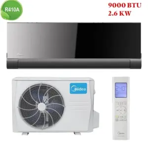 Climatiseur Split Mural Midea 9000 btu Black Mirror