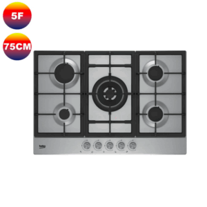 PLAQUE DE CUISSON BEKO 5 FEUX 75CM INOX – HIAW75225SL