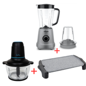 PACK ( BLENDER UFESA + BARBECUE JATA PLANCHA + HACHOIR JATA LAMES )