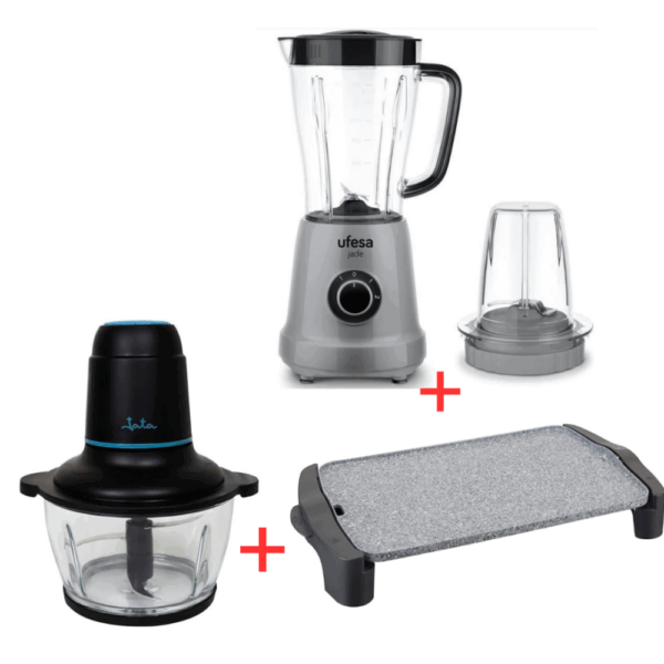 PACK ( BLENDER UFESA + BARBECUE JATA PLANCHA + HACHOIR JATA LAMES )