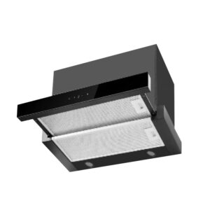 Hotte Schneider 60 cm Télescopique Verre Noir – Commandes Digitales