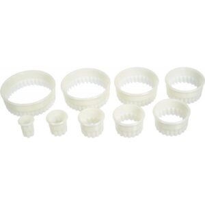 LOT DE 9 EMPORTE-PIECE RONDS CANNELLES LACOR