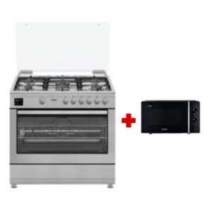 Pack Whirlpool : Cuisinière Gaz 90 cm + Micro-ondes Gril 20L