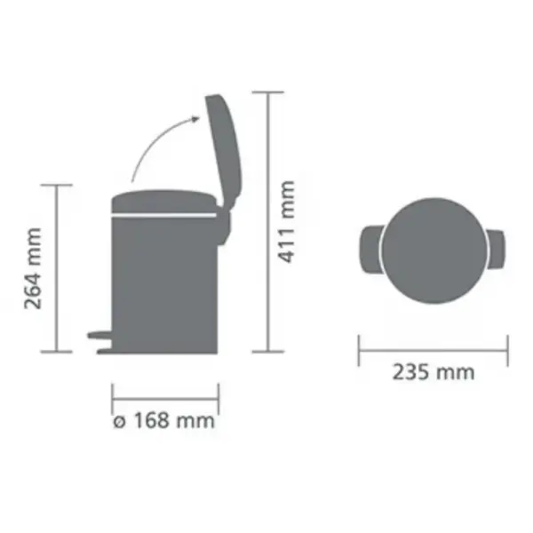 Poubelle à Pédale Brabantia NewIcon 3L Soft Beige – Image 4