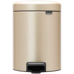 Poubelle a Pedale Newlcon, 5L - Champagne BRABANTIA