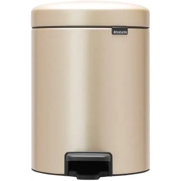 Poubelle a Pedale Newlcon, 5L - Champagne BRABANTIA