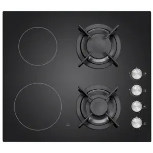 TABLE DE CUISSON 4F MIXTE EN VERRE NOIR 60 cm PYRAMIS