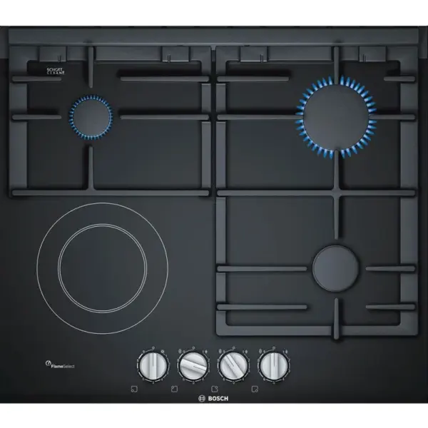 TABLE DE CUISSON VERRE NOIR MIXTE BOSCH